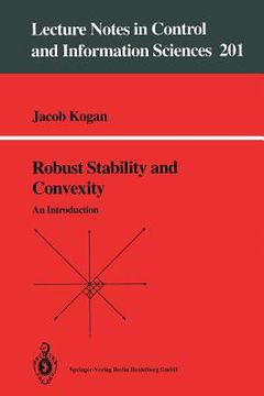 portada robust stability and convexity: an introduction