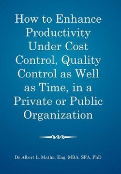 portada How to enhance productivity under cost control, quality control as well as time, in a private or public organization