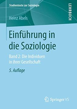 portada Einführung in die Soziologie: Band 2: Die Individuen in Ihrer Gesellschaft (en Alemán)
