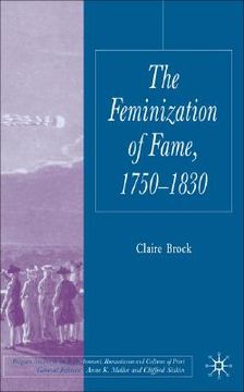 portada the feminization of fame 1750-1830