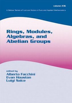 portada rings, modules, algebras, and abelian groups (en Inglés)