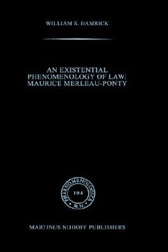 portada an existential phenomenology of law: maurice merleau-ponty (en Inglés)