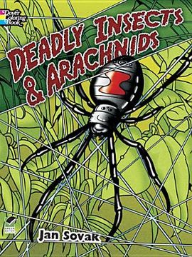 portada deadly insects and arachnids coloring book (en Inglés)