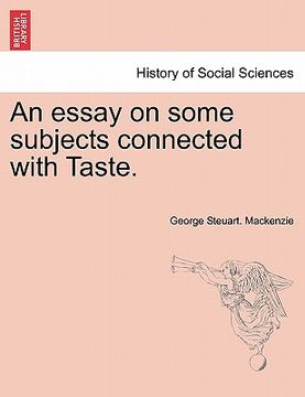 portada an essay on some subjects connected with taste. (in English)