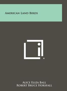 portada american land birds (en Inglés)