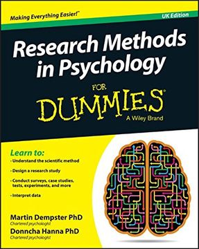 portada Research Methods In Psychology For Dummies (en Inglés)
