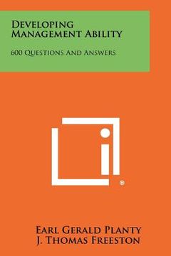 portada developing management ability: 600 questions and answers