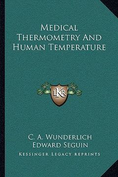 portada medical thermometry and human temperature (en Inglés)