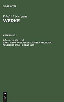 portada Werke, Band 5, Nachgelassene Aufzeichnungen. Frühjahr 1868-Herbst 1869 (en Alemán)