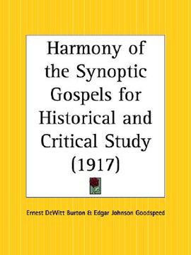 portada harmony of the synoptic gospels for historical and critical study (en Inglés)