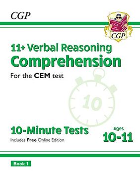 portada New 11+ cem 10-Minute Tests: Comprehension - Ages 10-11 Book 1 (en Inglés)