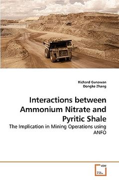 portada interactions between ammonium nitrate and pyritic shale (en Inglés)