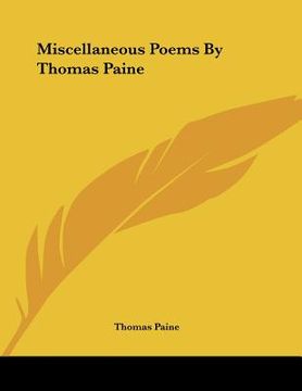 portada miscellaneous poems by thomas paine (en Inglés)