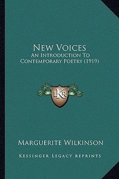 portada new voices: an introduction to contemporary poetry (1919)