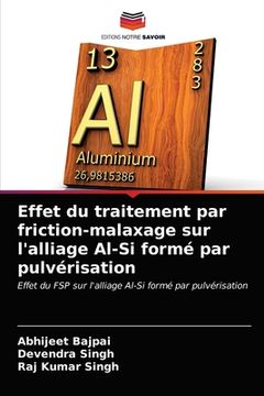 portada Effet du traitement par friction-malaxage sur l'alliage Al-Si formé par pulvérisation (in French)