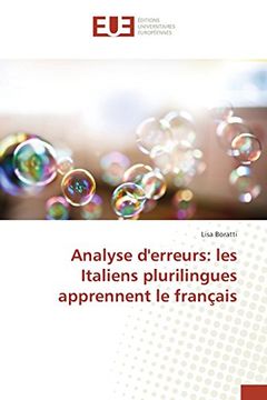 portada Analyse d'erreurs: les Italiens plurilingues apprennent le français (Omn.Univ.Europ.) (French Edition)