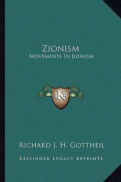 portada zionism: movements in judaism (en Inglés)
