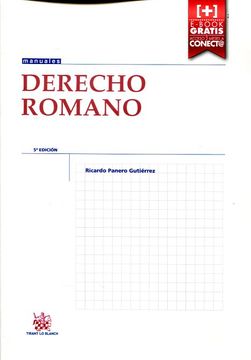 portada Derecho Romano 5ª Edición 2015 (Manuales de Derecho Canónico, Romano e Historia del Derecho)