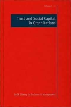 portada Trust and Social Capital in Organizations (en Inglés)