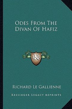 portada odes from the divan of hafiz