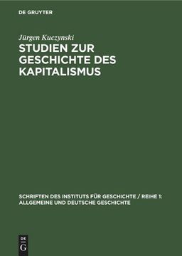 portada Studien zur Geschichte des Kapitalismus (in German)
