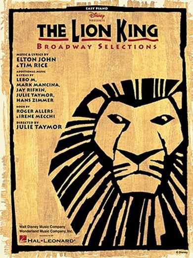 the lion king,broadway selections, easy piano