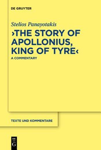 story of apollonius, king of tyre,a commentary