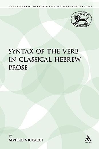 syntax of the verb in classical hebrew prose