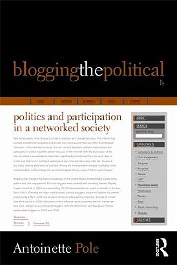 blogging the political,political participation in a networked socieity