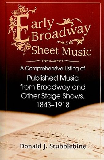 early broadway sheet music,a comprehensive listing of published music from broadway and other stage shows, 1843-1918