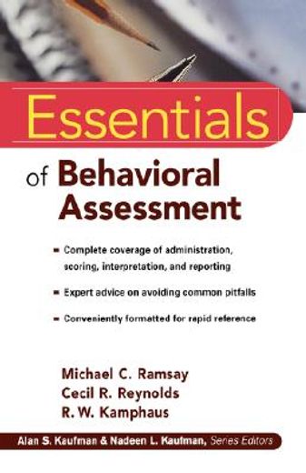essentials of behavioral assessment (en Inglés)