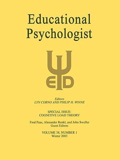cognitive load theory,a special issue of educational psychologist