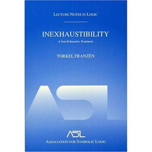 Inexhaustibility: A Non-Exhaustive Treatment: Lecture Notes in Logic 16