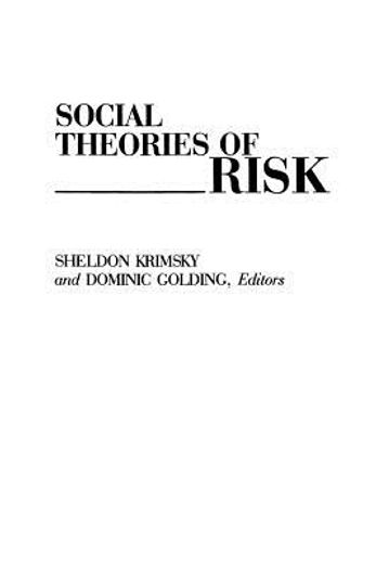 social theories of risk