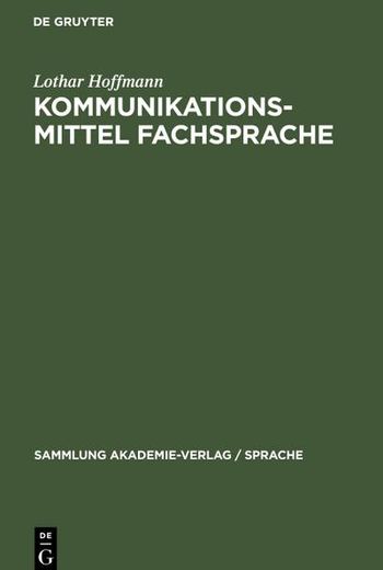 Kommunikationsmittel Fachsprache (in German)