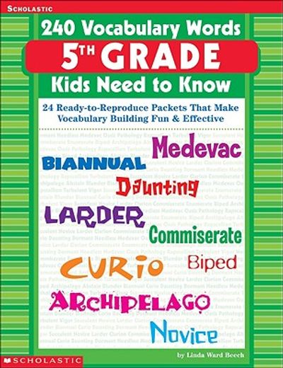 Libro 240 Vocabulary Words Kids Need To Know,24 Ready-to-reproduce ...