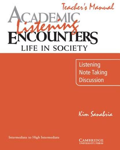 academic listening: life in society teacher s manual (in English)