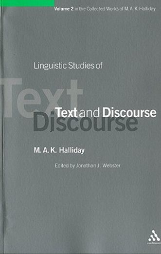 linguistic studies of text and discourse