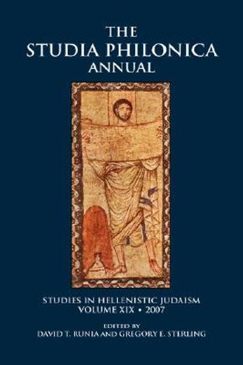 the studia philonica annual, 2007,studies in hellenistic judaism
