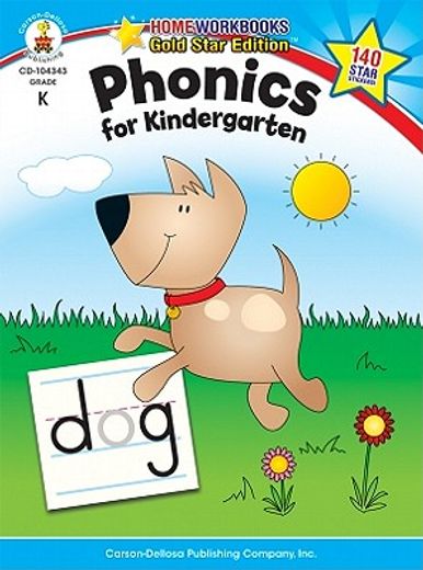 Phonics for Kindergarten, Grade K: Gold Star Edition Volume 12 (en Inglés)