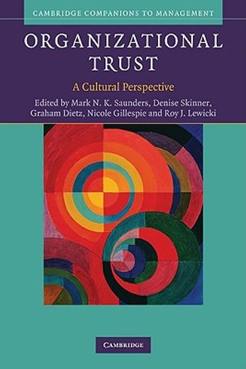 organizational trust,a cultural perspective