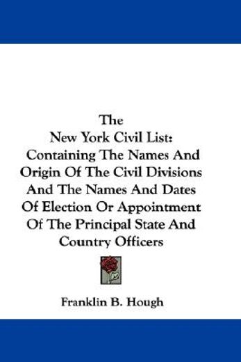the new york civil list: containing the