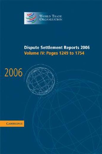 dispute settlement reports 2006,pages 1249-1754