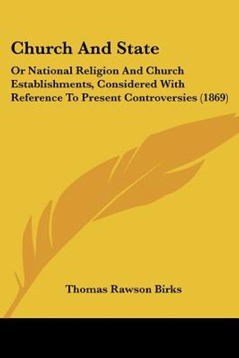 church and state: or national religion a