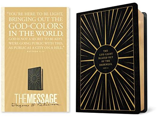 The Message Anniversary Edition (Leather-Look, Life-Light Black) (in English)