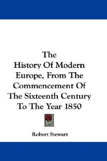 the history of modern europe, from the c