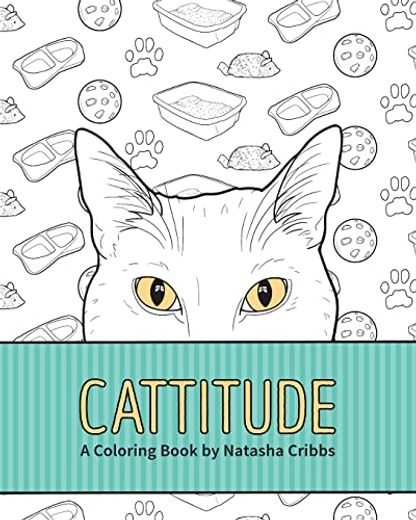 Cattitude: A Coloring Book (en Inglés)