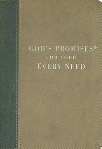 god´s promises for your every need,new king james version, brown/beige, deluxe duo-tone, leather, personal size