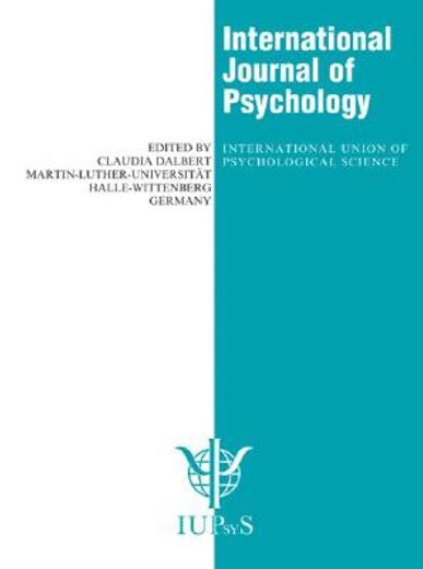 international journal of psychology,international union of psychological science