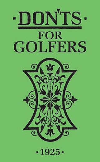 don´ts for golfers